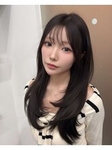 アマテラスゼロ 新宿(AMATELAS zero)&nbsp;顔まわり小顔レイヤー/ミディアムレイヤー/オリーブブラウン