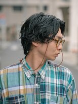 ペルズヘア(PELLS HAIR)&nbsp;フェザーパーマセンターパートパーマラルフパーマ大人ヘア