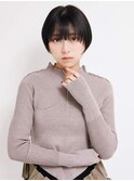 ミディアムヘア/ショコラベージュ/ボブルフ/新宿駅