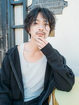 メンズエーバイフー 江坂(Men's A BY WHO)&nbsp;Men's A BY WHO江坂/無造作センターパート/ニュアンスパーマ