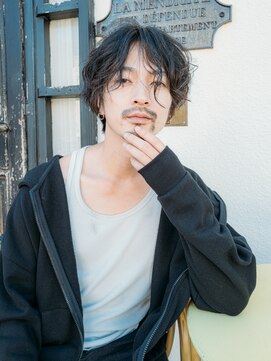 メンズエーバイフー 江坂(Men's A BY WHO) Men's A BY WHO江坂/無造作センターパート/ニュアンスパーマ