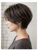 丸み美シルエット×大人ショートボブ