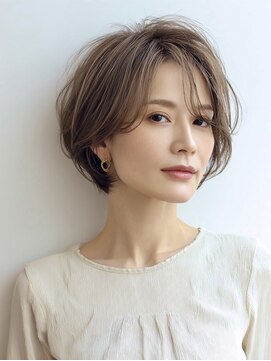 ハーツ(Heart's) ミセスショートボブ白髪ぼかし脱白髪染め40代50代60代♪