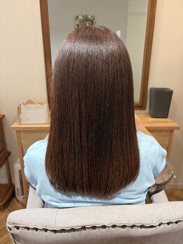 アンファムヘアー(anfam hair)の写真/【滝沢/髪質改善】*透明感溢れる白髪染め*厳選オーガニックカラーで白髪をケアしながら輝く大人の艶髪へ
