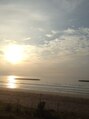 ドーズヘアーワークス(doze hair works)&nbsp;いつも趣味で行く海の朝焼け