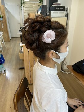 ロカット サロン(Roquat Salon) 高めアップ着物ヘアアレンジ【ヘアセット 立川/立川南/国分寺】