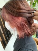#吉原color 大人気インナーカラー+切りっぱなし
