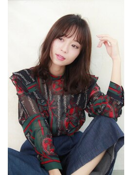 アドレバイハピネス(ADORE by happiness) くすみショコラベージュ　ロング　カールシルエット　30代40代