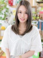 カバーヘア ブリス 志木南口駅前店(COVER HAIR bliss)&nbsp;大人かわいいショコラアッシュ小顔セミディa志木20代30代40代