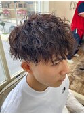 滋賀、南草津、メンズ美容室、波巻きツイストスパイラルパーマ