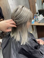 ラフ(LAFF)&nbsp;#バレイヤージュ#グレージュカラー#ボブウルフ#ココアベージュ