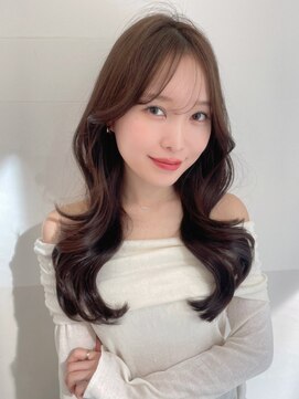 ハニー 町田(HONEY) くびれレイヤー　韓国風　シースルーバング　シアーベージュ