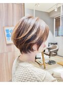 大人フェミニンショート/丸みショート/つくば美容室