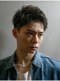 安掛styleメンズ短髪刈り上げアップバングショートアッシュ