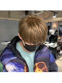rireニュアンスパーマカルマパーマベリーショートダークアッシュ