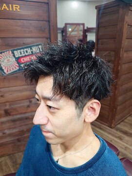 ラボーテイサミヘアーイースト(La.beaut'e ISAMI HAIR EAST) ダークアッシュカルマパーマベリーショート〈理容室〉東浦和