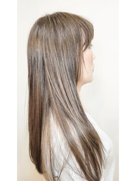 松本平太郎美容室 国立店 顔周りレイヤーロングスタイル/30代40代50代60代