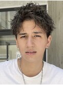 仙台ビジネスショートツイストスパイラルパーマフェード