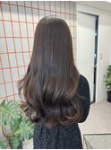 韓国 くびれロング レイヤー ワンホンヘア 小顔前髪