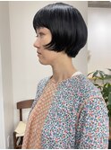 クラシカルマッシュボブ × フェミニンエッジ