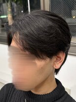 フイ 新宿3丁目(Hui)&nbsp;フェザーパーマ/グレーブルーカラー／刈り上げショートパンク