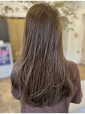 赤み消し◎30代40代オリーブグレージュ×美人ショートボブ