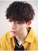 ルーズパーマメンズツイストスパイラルパーマツーブロック
