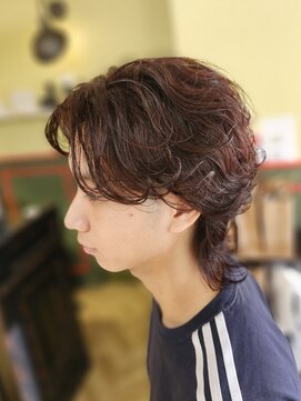 フェザー　ニュアンスパーマ　ウルフスタイル