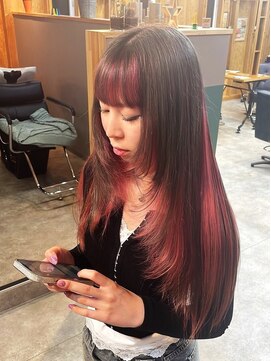 アフターニュース 新潟(afternews) カシスレッド/インナーカラー/ケアブリーチ/髪質改善/駅前/駅南