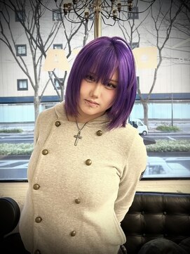 ディーカヘアーセンダイ(Di KA HAIR sendai) "shaggy cut×purple”