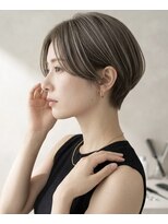 ゲイン(Gain) ショートカットx白髪ぼかしx髪質改善x縮毛矯正xダブルカラー