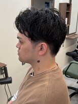 ピコット(P cott)&nbsp;縦落ちシャドウパーマメンズパーマナチュラルツーブロック