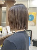 ぱつっとボブ/本八幡/ケアブリーチ/ハイライト/デザインカラー