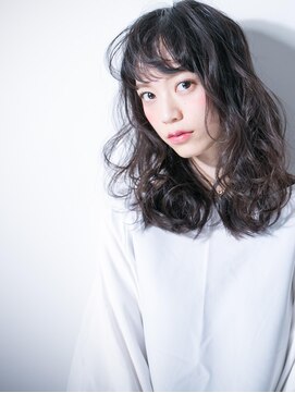 カバーヘア ブリス 戸田公園西口店(COVER HAIR bliss) *bliss戸田公園*くせ毛風カールｘ黒髪の好感スパイラルセミディw