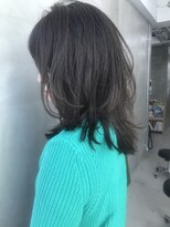 ソーコ 渋谷(SOCO) 《SUN》ミディアムレイヤーイルミナカラー毛先パーマ