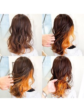 ループ(LOOP) インナーカラー バレンシアオレンジカラー