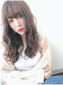 La CARO シースルーバング×エアリーグレージュby荒川