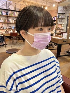 ヘアー アイス カンナ(HAIR ICI Canna) 透け感カラーのマッシュショート