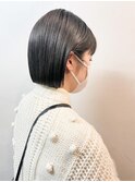 艶感　束感　耳掛けミニボブ　ぱっつんボブ　ぷつっとボブ