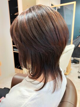 ヘアサロンアンドヘアメイクディー(hair salon hair make D) 仙台D ボブルフ×ショコラベージュ×ウルフマッシュstyle