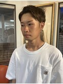 メンズカット×アッシュブルー