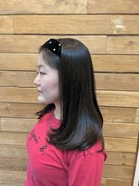 ココチヘアーサロン&nbsp;ミディアム/黒髪/内巻き