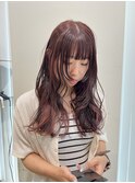 レイヤー/ウルフ/ロング/インナーカラー/ピンク/暖色カラー/大須
