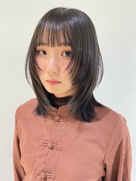 アイティー バイ アルバム 中野店(IT by ALBUM) カーキベージュグレーベージュセミディくびレイヤー_ba500181