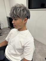 ナンバー 竪町(number+)&nbsp;20代30代韓流☆ツイストパーマショートマッシュハイライト