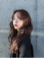 クラン 岡本(Chlan)&nbsp;韓国ヘア×小顔薄めバング×ウェーブスタイル