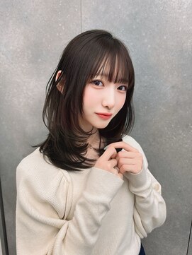 クム(kumu) 【kumu】韓国風レイヤー/小顔おくれ毛/くびれミディ/栄/名古屋