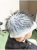 メッシュキャップ刈り上げツーブロックメンズショート