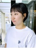就活ヘア　黒髪ショート　京都美容室　進詩織