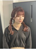 編み込みツイン